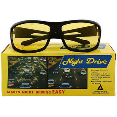 Yellow Night Vision Wrap-Around Unisex Sunglasses (Medium Size)