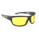 Yellow Black Night Vision Free-Size Full Rim Wrap-around Polycarbonate Unisex Sunglasses - Pack Of 2